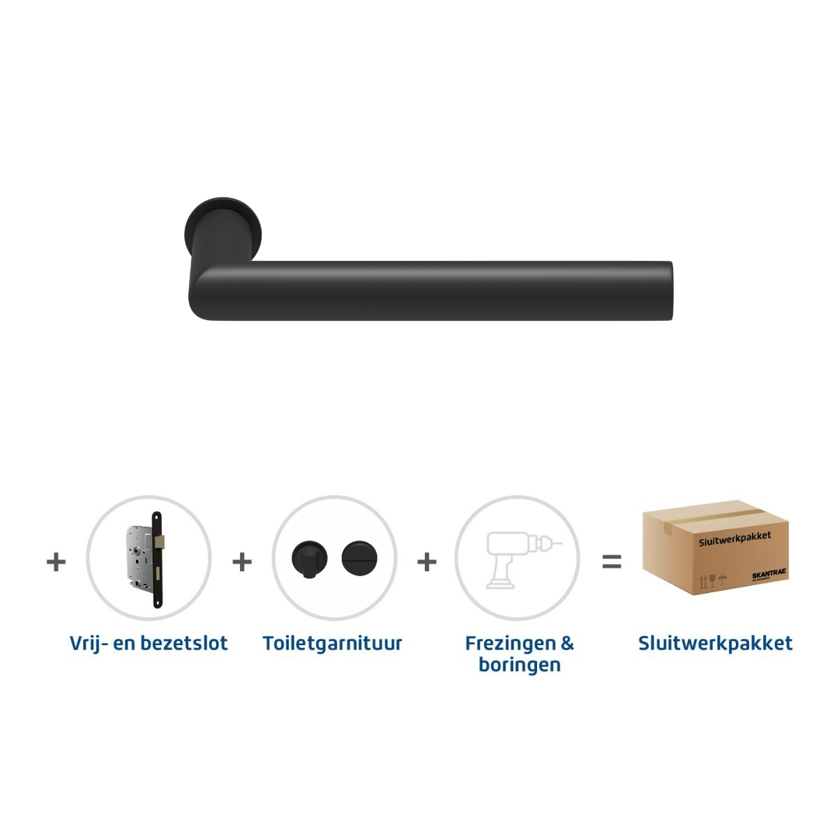 Sluitwerkpakketten met Deurkruk Orbit 19 Minimal Zwart